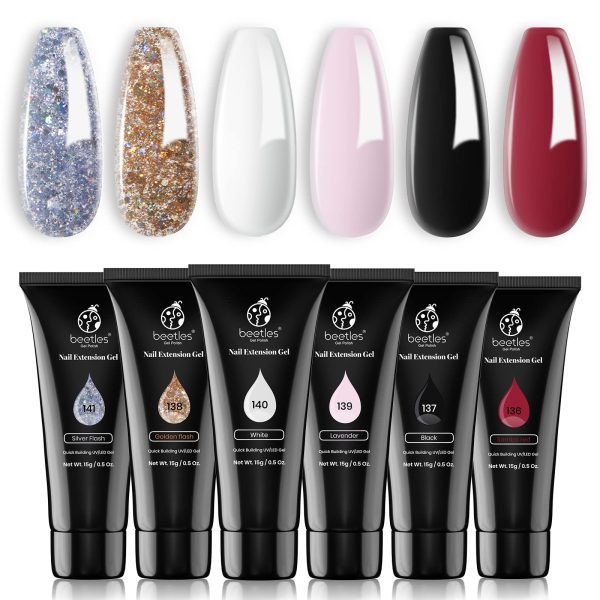 Beetles Poly Nail Gel Kit for Builder Gel Nail Gel Nail Art Design Nail Extension