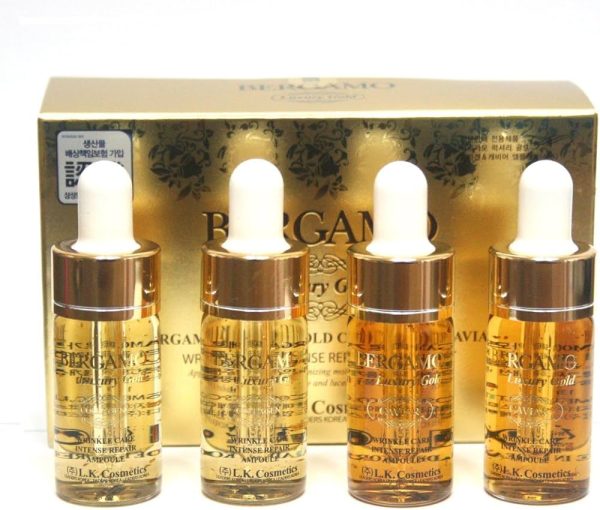 Bergamo / Luxury Gold Collagen & Caviar Wrinkle Care Repair Ampoule Set