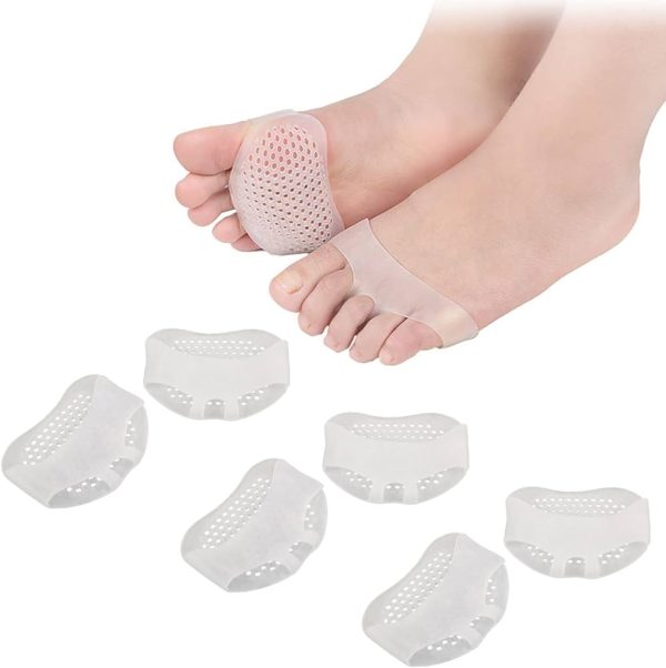 Best Half Toe Metatarsal Foot Pads - Silicone Gel Padded Cushions.