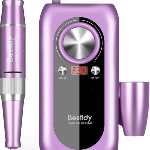 Bestidy Nail Drill Machine,30000rpm Professional Rechargeable Nail Drill Kit