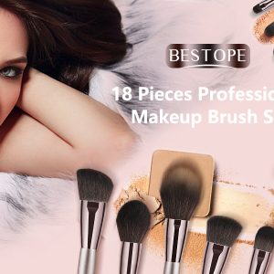 BESTOPE 18 Pcs Makeup Brushes Belly-type Handle Series Professional Premium