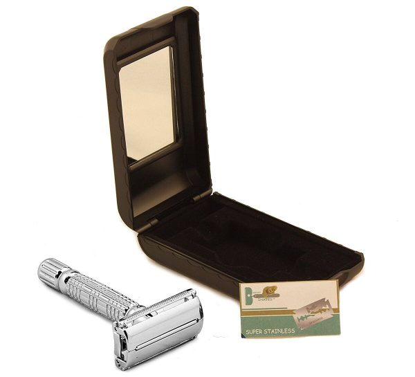 Bigfoot Shaves I Butterfly Open Double Edge Single Blade Safety Razor Kit