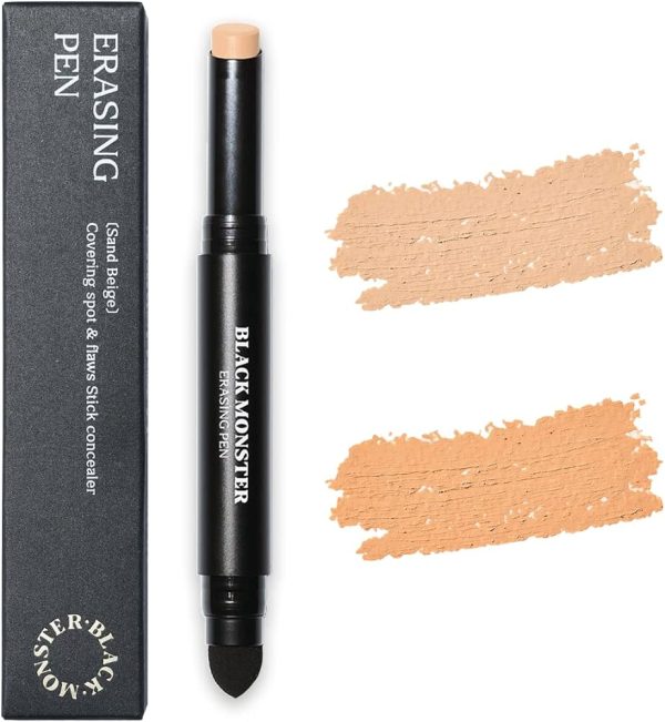 BLACK MONSTER Concealer Stick, Dual Sided Full Coverage Concealer Pen
