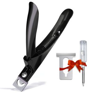 Black Premium Adjustable Stainless Steel Artificial Acrylic Fake False Nail