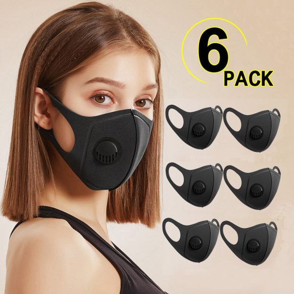 Black Valve Mask Mouth Face Masks Anti PM2.5 Dust Maske