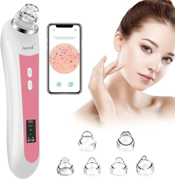 Blackhead Vacuum, AsperX 5.0 Megapixels Visible Blackhead Remover Facial Pore