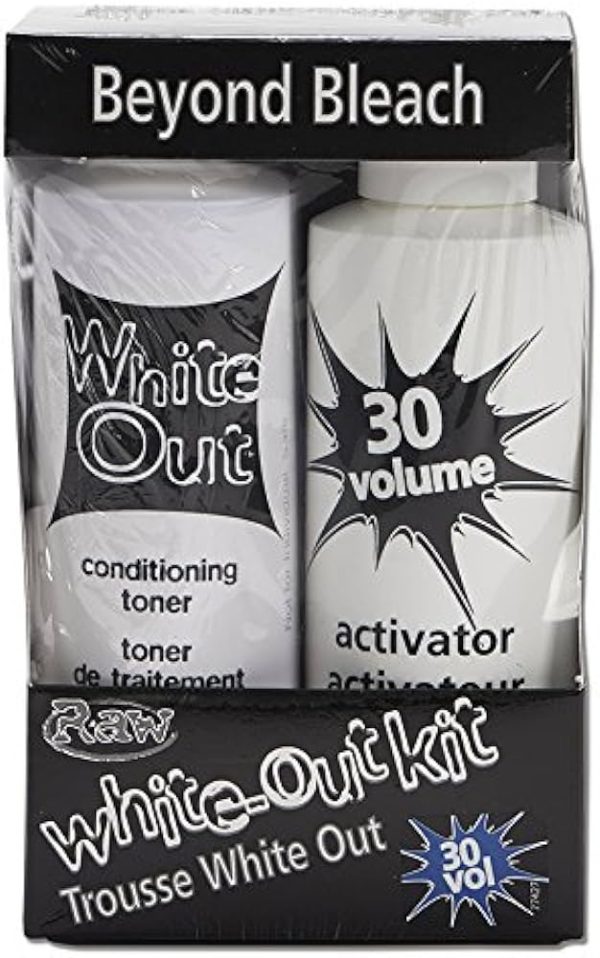 Bleach White Out Kit - Conditioning Toner and 30 Volume Activator