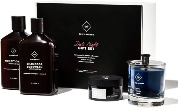 Blind Barber Date Night Gift Set - Premium 4-Piece Hair & Skin Care Kit