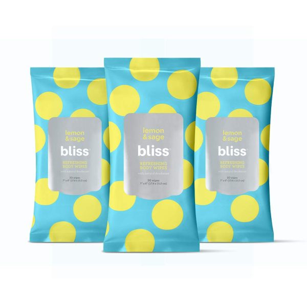 Bliss - Lemon & Sage Refreshing Body Wipes | Plant-Based, Aluminum Free