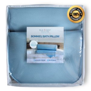 Blue Coast Collection-Bath Pillow for Tub with Konjac Sponge-Large Size