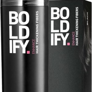 BOLDIFY Hair Fibers for Thinning Hair (BLACK) 100% Undetectable Natural Fibers
