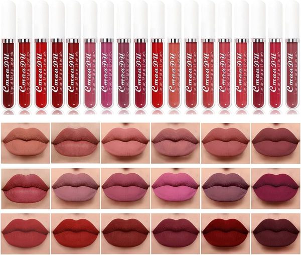 BONNIE CHOICE STORE 18PCS Matte Liquid Lipstick Set