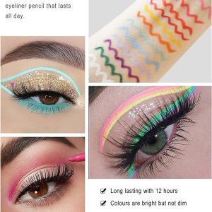 BONNIESTORE 20 PCS Colored Eyeliners Pencil Set