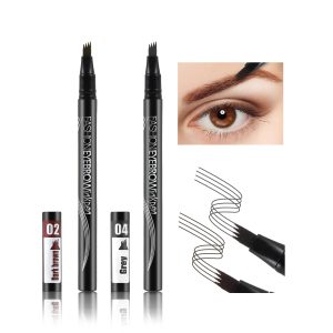 Boobeen 2Pcs Waterproof Eyebrow Pencil - Microblading Eyebrow Tattoo Pen