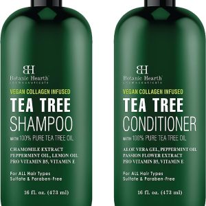 Botanic Hearth Tea Tree Shampoo and Conditioner Set - with 100% Pure Tea Tree Oil