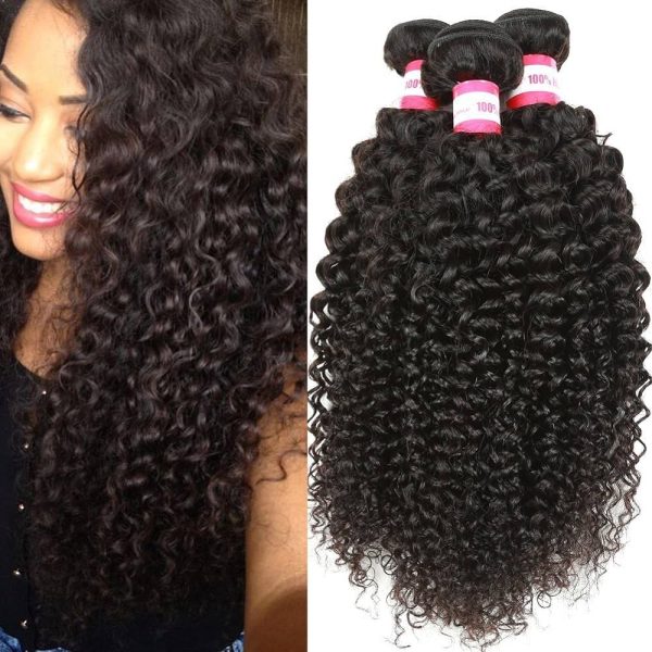 B&P Virgin Brazilian Curly Hair Weave 3 Bundles