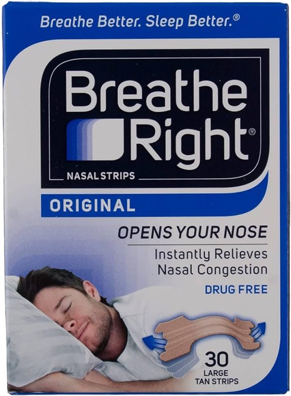 Breathe Right Nasal Strips to Stop Snoring, Drug-Free