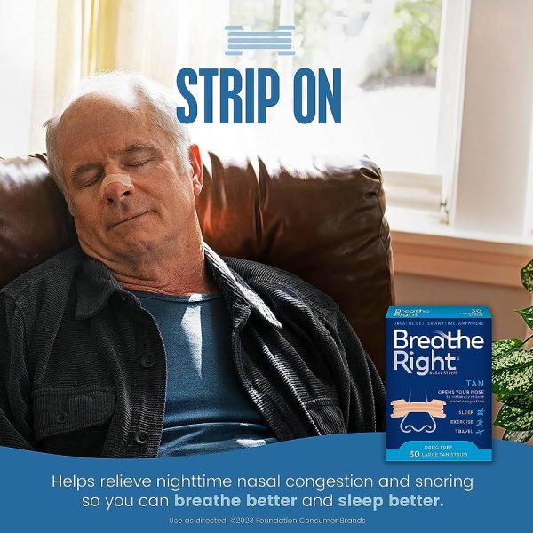 Breathe Right Original Nose Strips to Reduce Snoring
