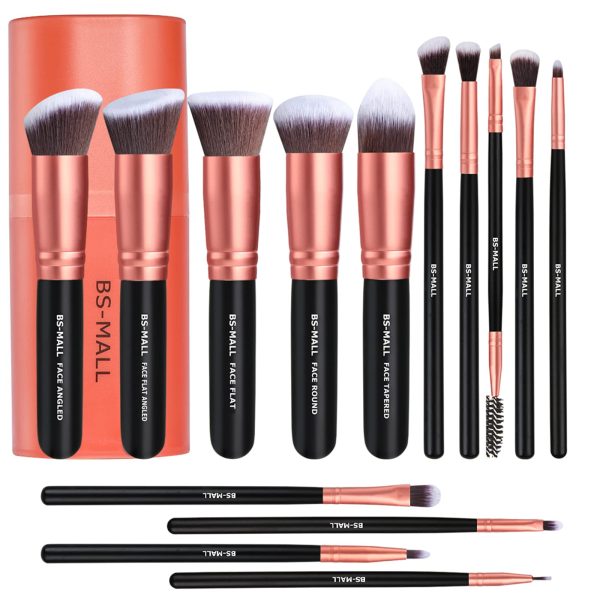 BS-MALL Makeup Brush Set, 15 PCS Premium Synthetic Makeup Brushes