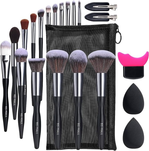 BS-MALL Makeup Brush Set 16pcs Makeup Brushes Premium Synthetic Bristles