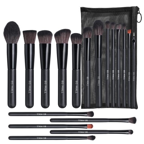 BS-MALL Makeup Brush Set 18 Pcs Premium Synthetic Foundation Powder