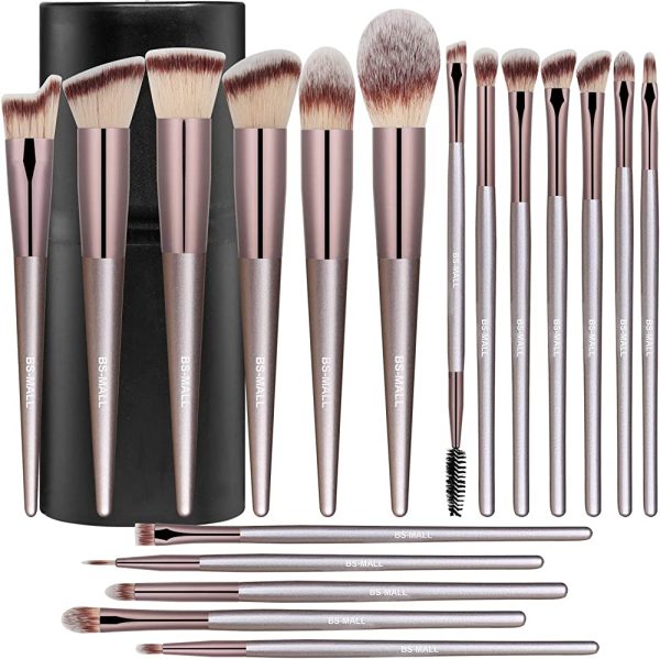 BS-MALL Makeup Brushes 18pcs Premium Synthetic Professional Eye Brushes Kit