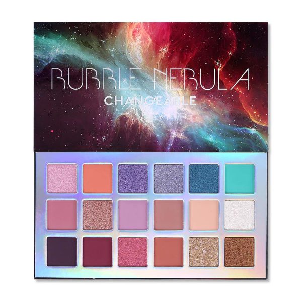 Bubble Nebula 18 Colors Eyeshadow Makeup Palette, High Pigmented Shimmer