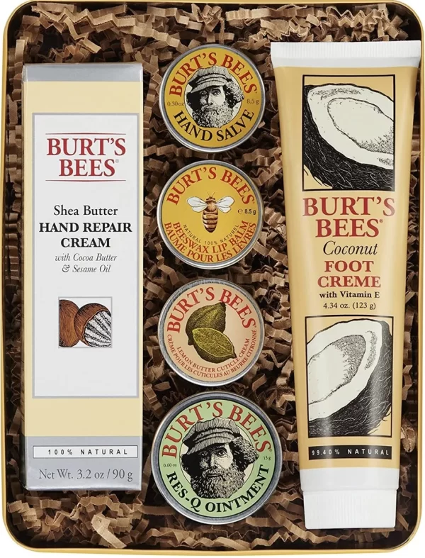 Burt's Bees Classics Gift Set, 6 Products in Giftable Tin – Cuticle Cream