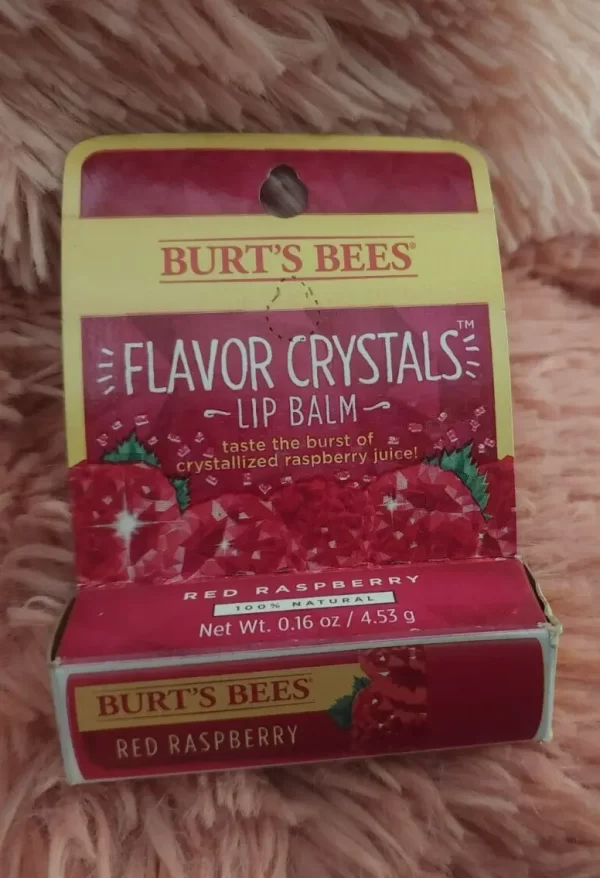 Burt's Bees Flavor Crystals 100% Natural Lip Balm, Red Raspberry