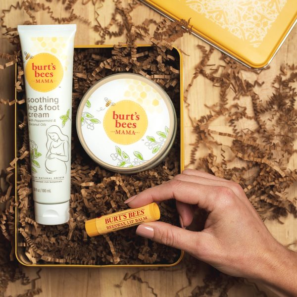 Burt's Bees Mama Bee Gift Set with Tin, 3 Pregnancy Skin Care Products