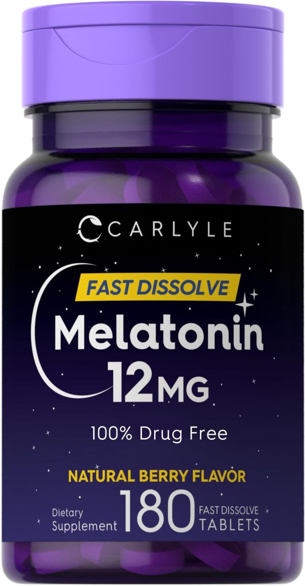 Carlyle Melatonin 12 mg Fast Dissolve 180 Tablets
