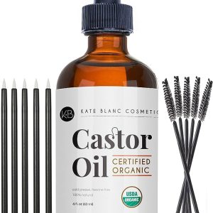 Castor Oil USDA Organic Cold-Pressed 100% Pure, Hexane-Free Castor Oil