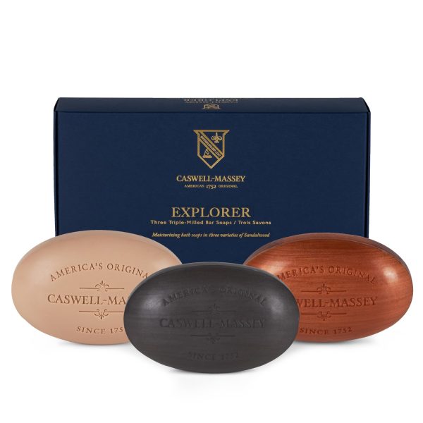 Caswell-Massey Triple Milled Luxury Bath Soap Men’s Sandalwood Explorer Soap