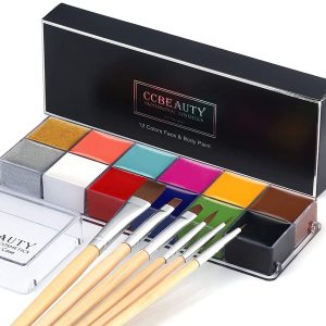 CCbeauty Professional 12 Colors Face Body Paint Kit
