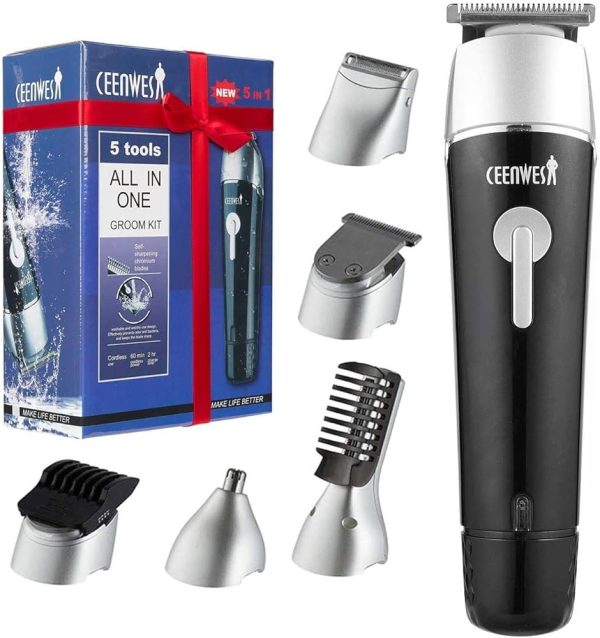 CEENWES Updated Version 5 in 1 Waterproof Man's Grooming Kit