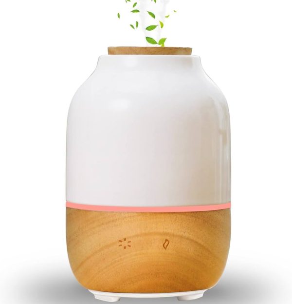 Ceramic and Real Solid Wood Aromatherapy Humidifier