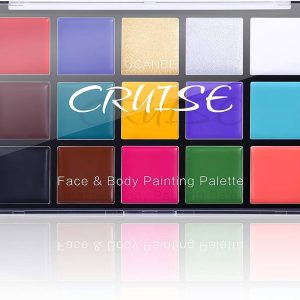 Charmcode Face Body Paint Oil, Professional 15 Colors FX Makeup Palette