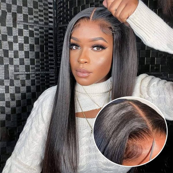 CHEETAHBEAUTY Brazilian Straight Lace Front Wigs Human Hair