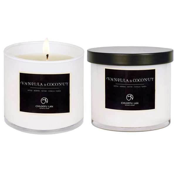 Chloefu LAN Vanilla & Coconut Scented Candle Sets