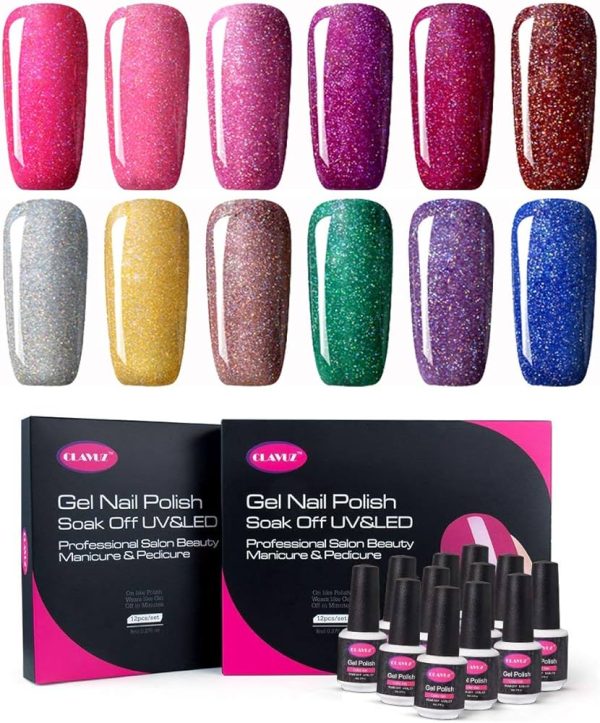 CLAVUZ 36W Soak Off UV LED Nail Light Lamp with Top Coat Base Coat Gel Nail
