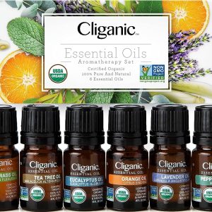 Cliganic USDA Organic Aromatherapy Essential Oils Set