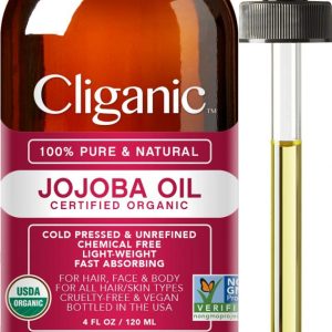 Cliganic USDA Organic Jojoba Oil, 100% Pure (4oz Large)