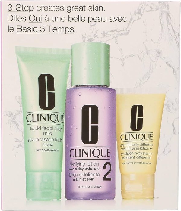 Clinique 3-step Skin Care System 3 Piece Set for Women