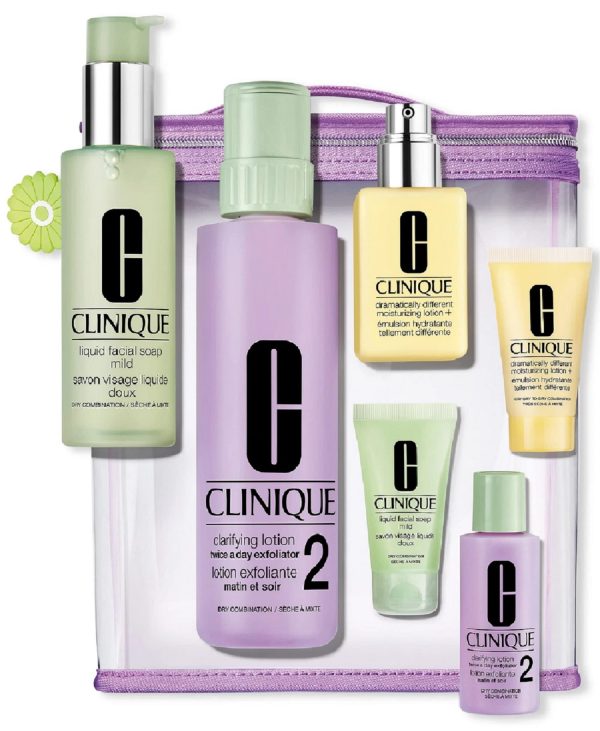 Clinique 6Piece Skin Care Set Facial Soad+Clarifying Lotion 2