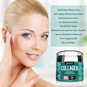 Collagen Cream - Anti Aging Face Moisturizer - Day & Night Wrinkle Cream