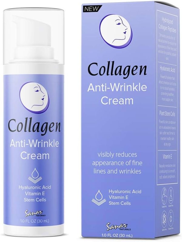 Collagen Night Anti Aging Cream - Anti Wrinkle Moisturizer for Face &