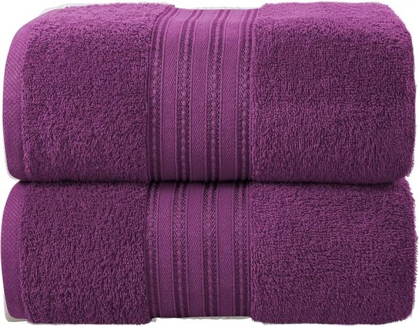Combed Cotton Bath Towels Absorbent Bath Sheets
