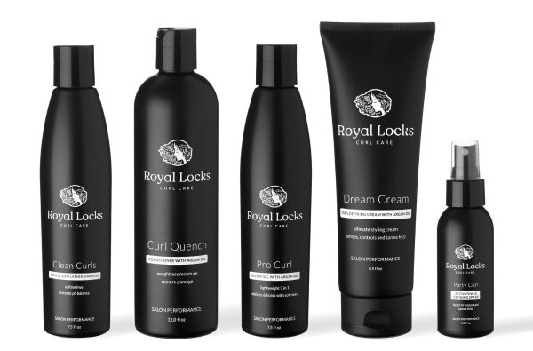 Complete Curly Hair Products Set by Royal Locks Two Curl Creams