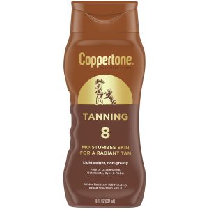 Coppertone Tanning Sunscreen Lotion Broad Spectrum SPF 8 (8 Fluid Ounce)