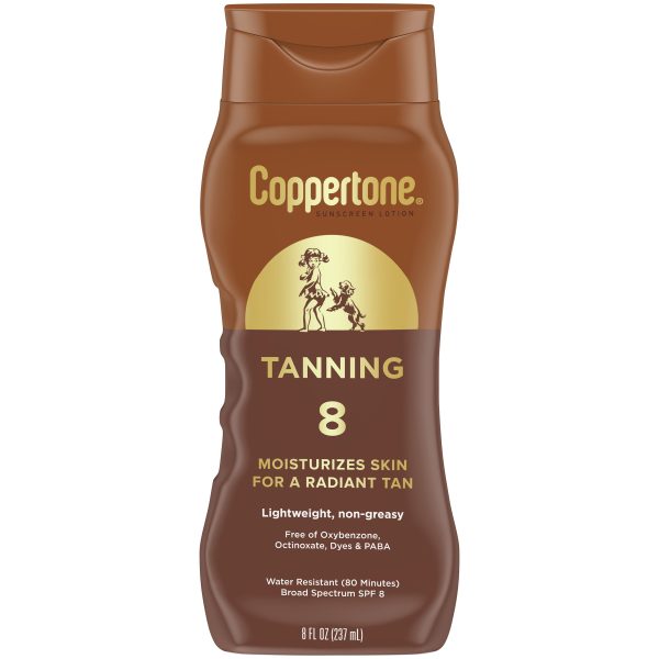 Coppertone Tanning Sunscreen Lotion Broad Spectrum SPF 8 (8 Fluid Ounce)